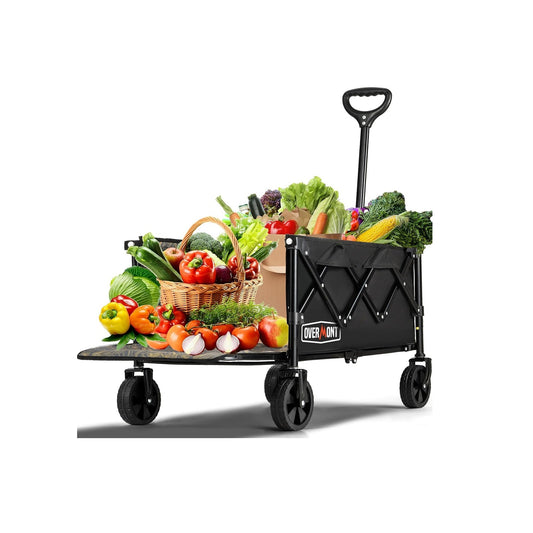 OVERMONT 100L Collapsible Foldable Wagon Cart