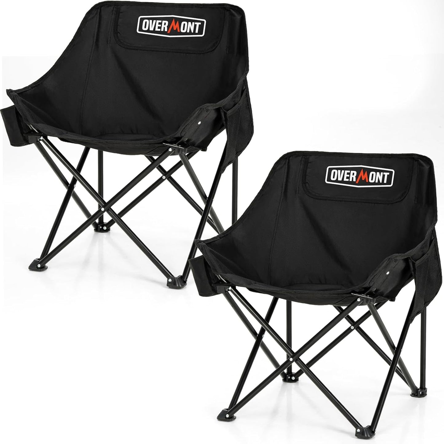 Overmont Pre-Assembled Portable Folding Camping Chair-2PCS