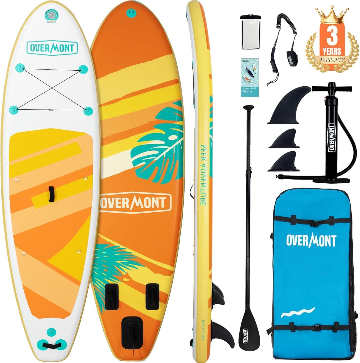 Overmont Inflatable Stand Up Paddle Board