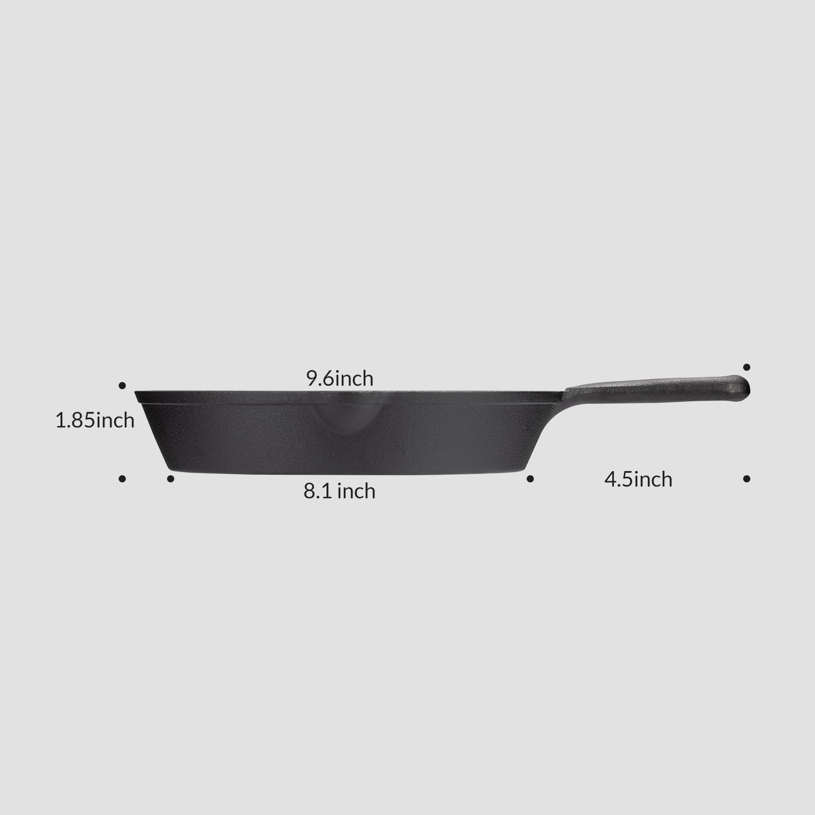 Cast Iron Pot Skillet size