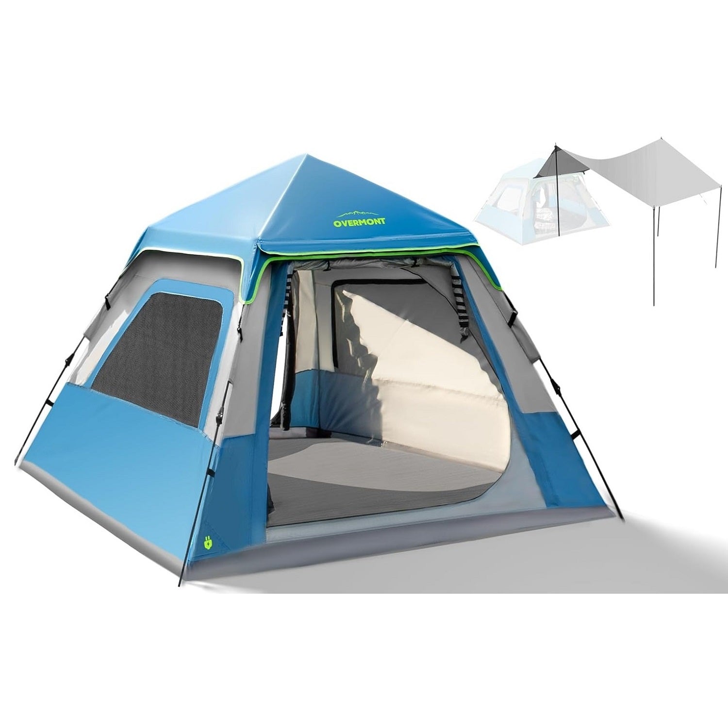 Overmont Instant Pop Up Tent with Tarp 3 5 Person